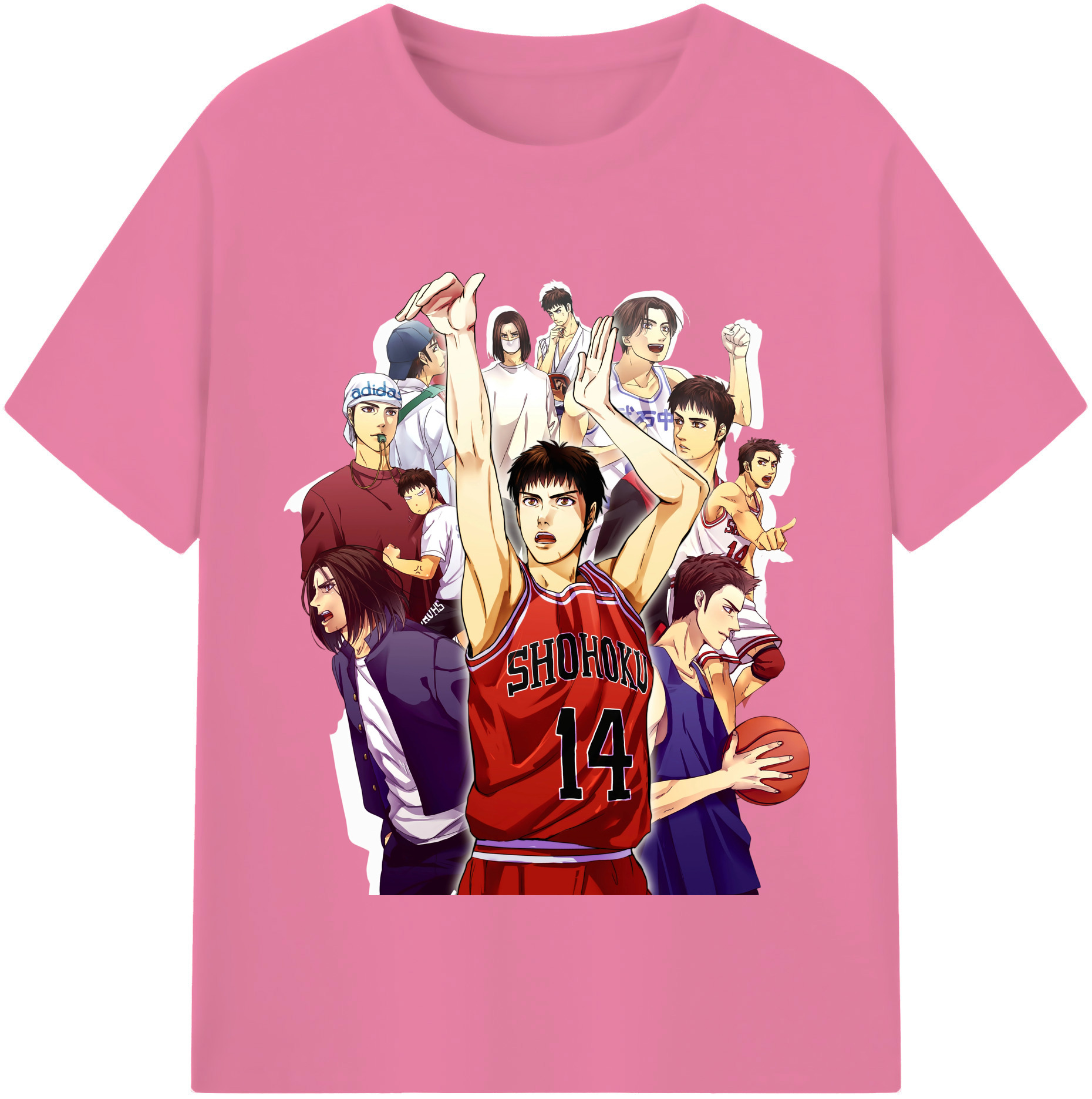 SLAM DUNK／スラムダンク 綿100％半袖Tシャツ（フロントプリント）